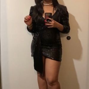 Black Sequin Dress